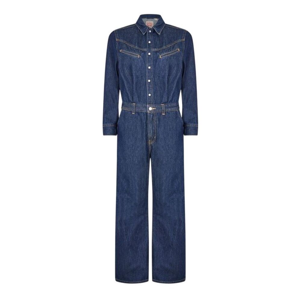 Levis Womens/Ladies Riona Denim Long-Sleeved Jumpsuit / Deep Rinse